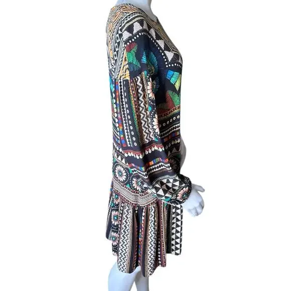 Farm Rio Carlotta Abstract Pattern Tunic Dress Size Medium - Picture 2 of 9